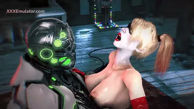 Harley Quinn takes a deepthroat then rides cock in 3D gameplay
