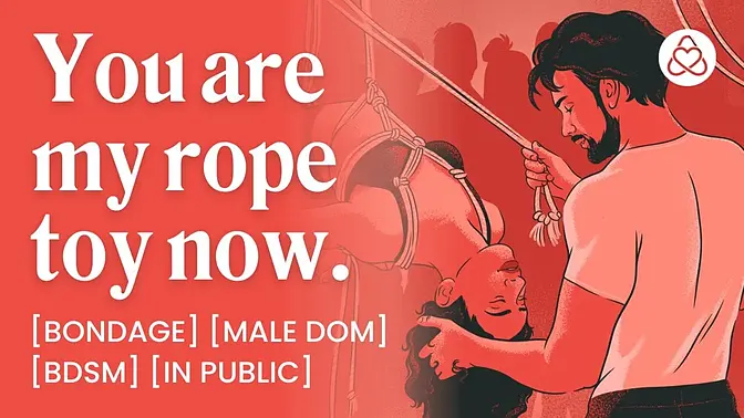 Helpless bondage girl exposed and masturbated by dominant male hunk