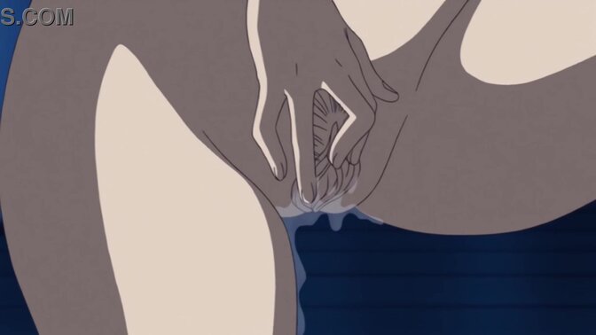 Hentai blonde self-fucks on webcam