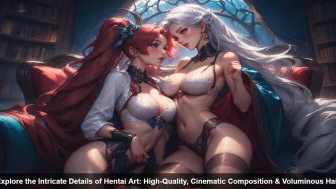 High Quality Hentai Art with Voluptuous Hair and Animated Sex