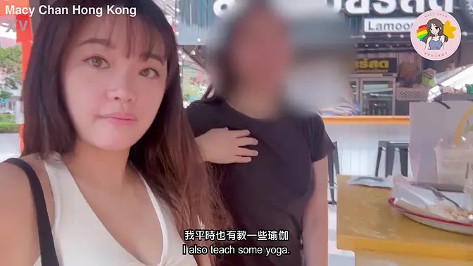 Hong Kong girl shows off erotic self-practitioner skills in lesbian yoga session