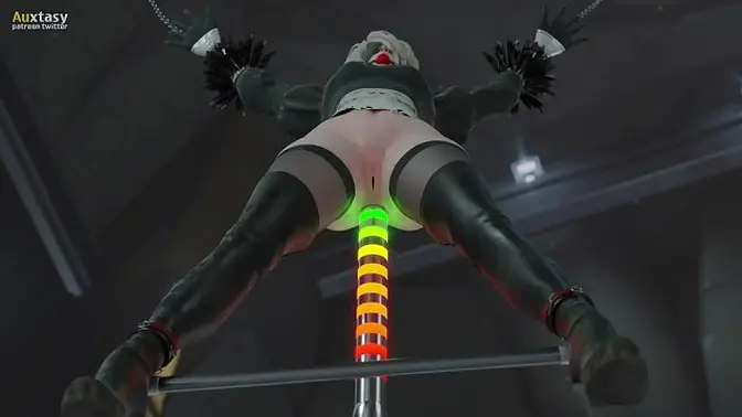 Horny Slut Gets Anal Pounded by Fucking Machine