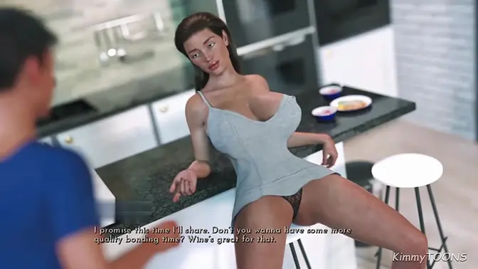 Horny stepmom almost got fucked by her stepson - kimmytoons