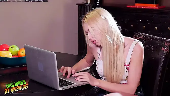 Hot 19-year-old Zoe Clark sucks and fucks her landlord Eric John in the present