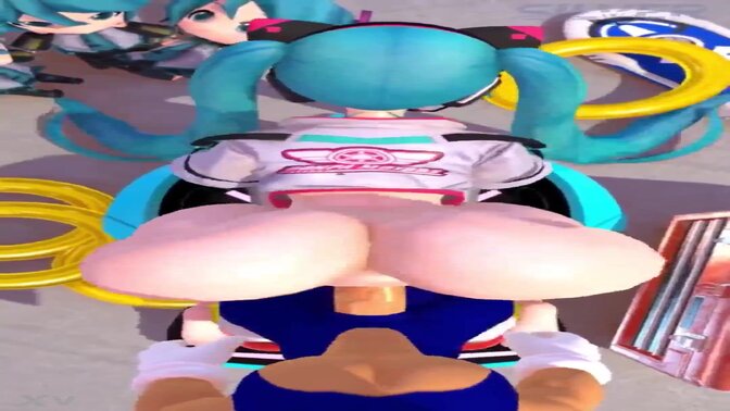 Hot and horny Miku gives a sloppy POV doggystyle