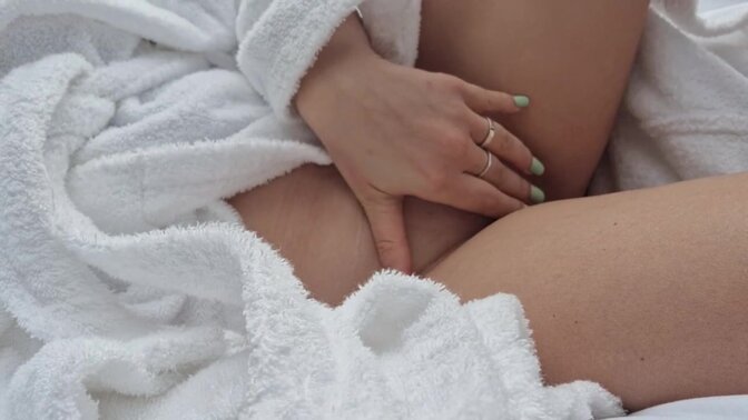 Hot and horny milf with a tight shaved pussy