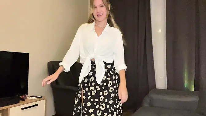 Hot blonde amateur POV blowjob turns into home missionary fuck session