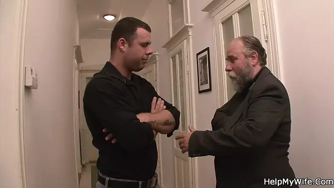 Hot blonde wife gets fucked while husband watches