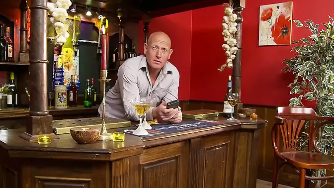 Hot brunette MILF gets facial on sofa after deepthroat and doggystyle fuck