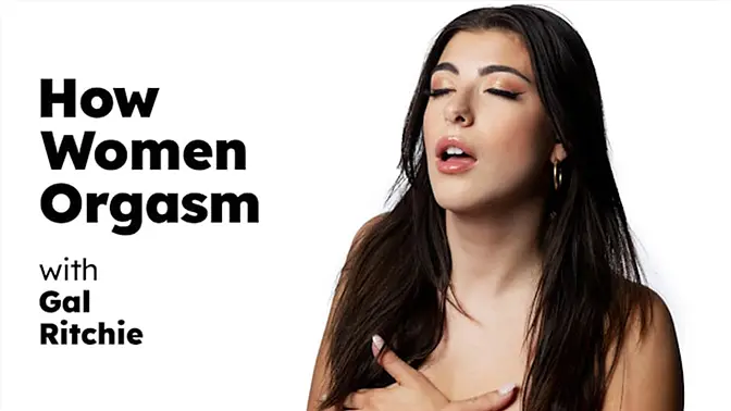 Hot brunette Ritchie gets herself off with big tits and hairy pussy