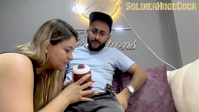 Hot Colombian MILF deepthroats and sucks cock with her friend