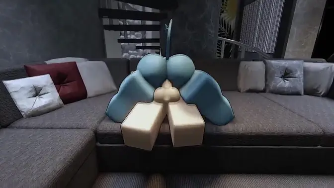 Hot demon girl gives a rough blowjob and rides big cock cowgirl