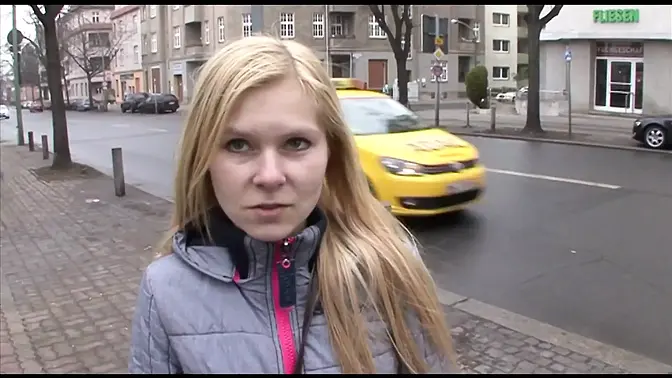 Hot German Blonde Swallows Sperm