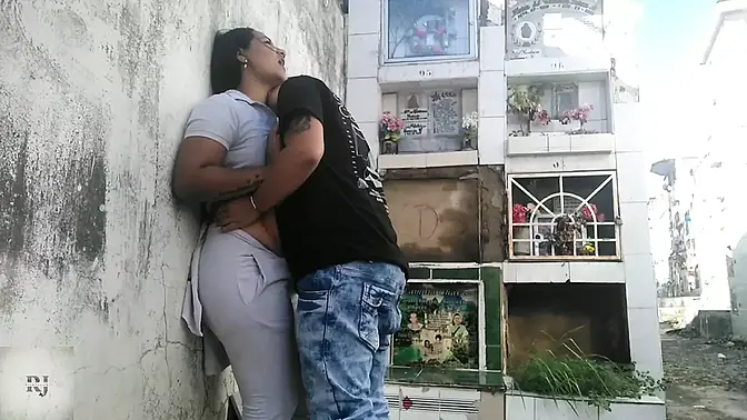 Hot girl picked up and licked by lesbian on the night of witches