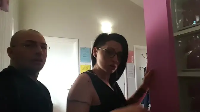 Hot Italian MILF gets a tattoo while waiting for her turn at the salon!