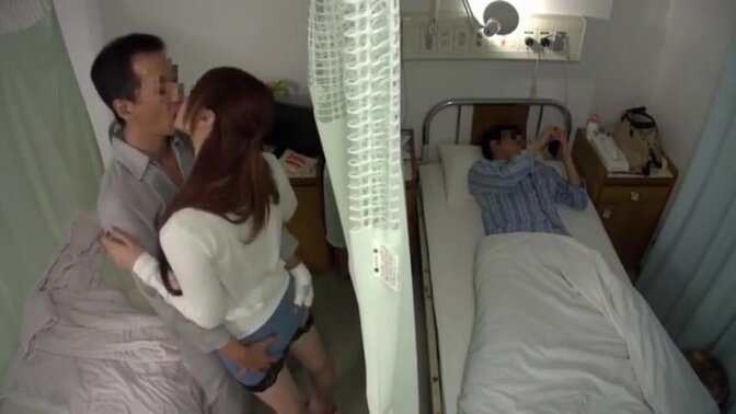 Hot Japanese wife gets a surprise visit in the hospital