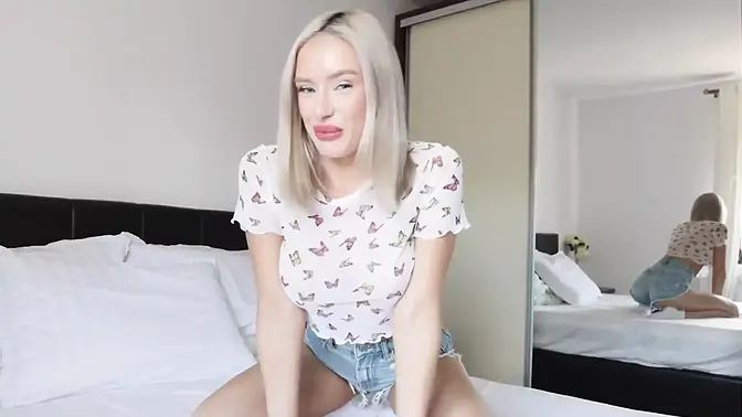 Hot jealous stepsis jerks off to biggest boobs