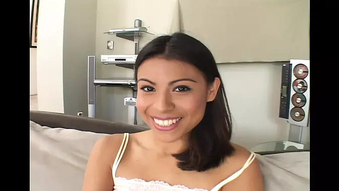 Hot Latina takes huge cock deep in her pussy