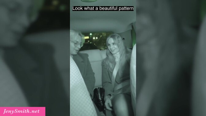 Hot MILF Jeny Smith seduces young guy in fitting room and taxi