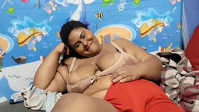 Hot MILF stepmom shows off big cock to stepson, cums in pussy