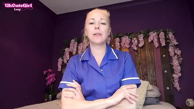 Hot Nurse dominates man with her beautiful feet