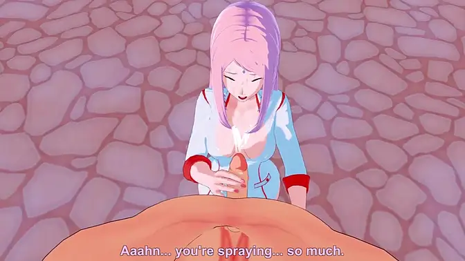 Hot nurse Sakura in POV 3D hentai animation game