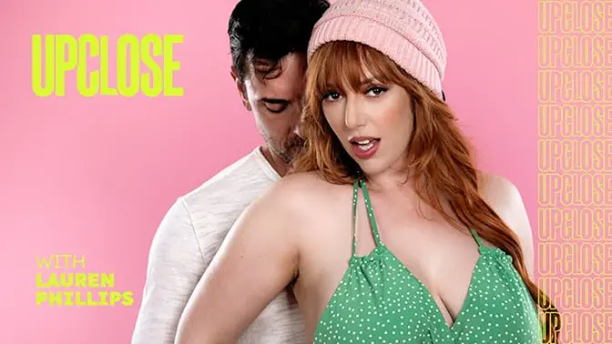 Hot redhead Lauren Phillips moans with pleasure from rough fingering and hard cock pounding