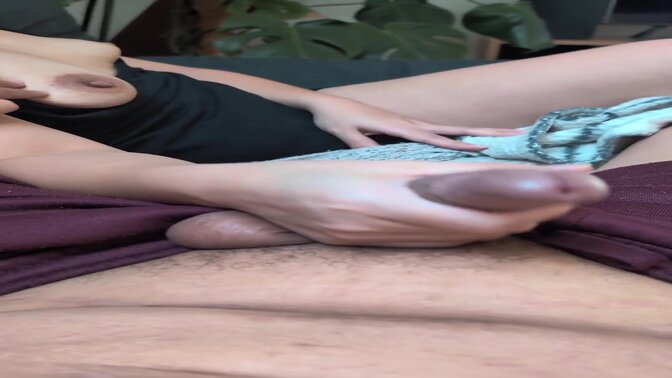 Hot wife gets a mouthful of cum in close-up