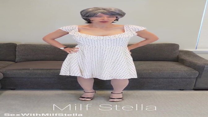 Hot wife tries on lingerie in a sultry homemade video