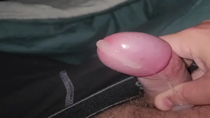 Hotwife strokes and cums quick on her hubby's cock before work