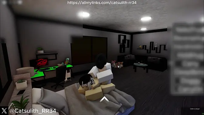 Hotwife takes it in the ass and pussy in a Roblox condo