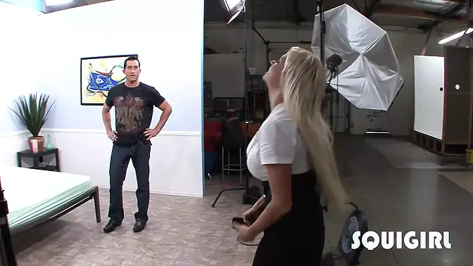 Huge-Titted Blonde Sucks and Screams as She Gets Fucked by Her Landlord