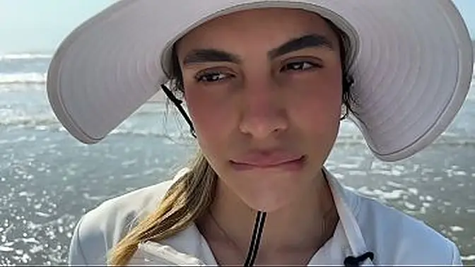 I FUCK MY STEPSISTER after a day at the beach with the house to myself