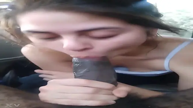 Illinois teen thot Angelique Wolfe deepthroat blowjob in the backseat