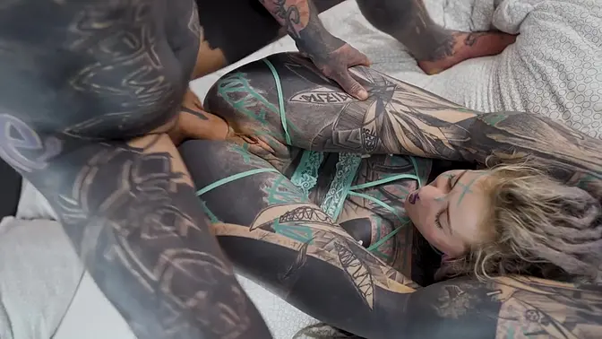 Ink Girl Ball Deep Anal Piledriver Fuck in Bedroom - ATM, BJ, Prolapse, GAPE