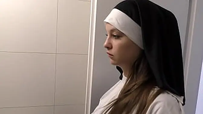 Innocent nun Angelina Brill gets BBC and a creampie