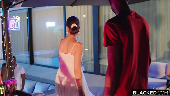 Insatiable beach babe Octokuro gets double penetrated by two big black cocks