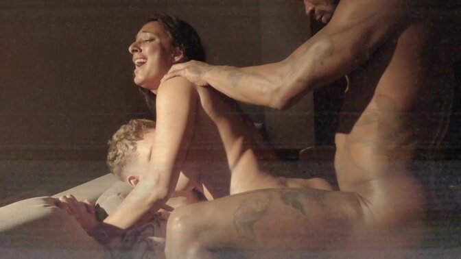 Intense Lesbian Threesome with Strapon and Diosa Mur Dominated