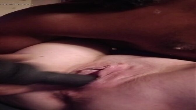 Interracial babe makes him squirt