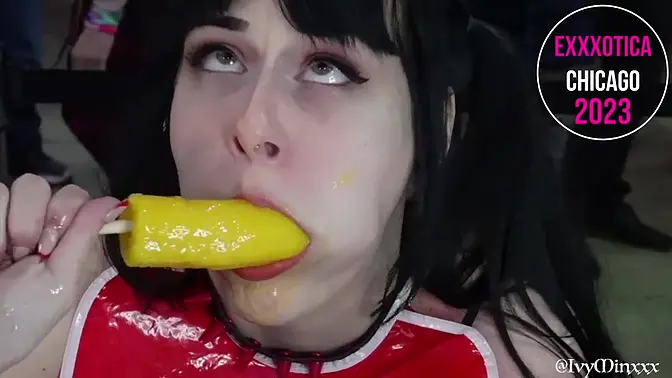 Ivy Minxxx Gives a Messy Blowjob in Public