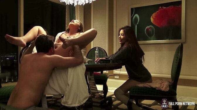 James Deen interviews a horny threesome featuring the sultry Avi Love,