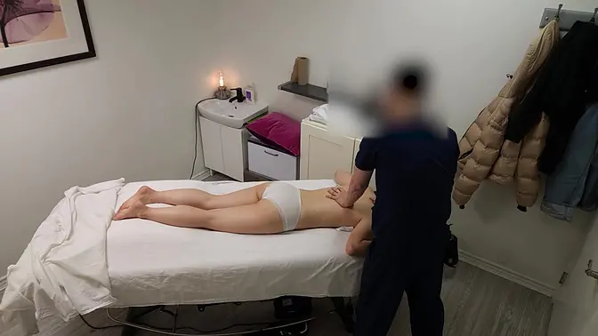 Japanese beauty moans with pleasure during special massage
