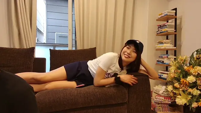 Japanese MILF Kyoko gives a surprise interview with big tits and a messy cumshot