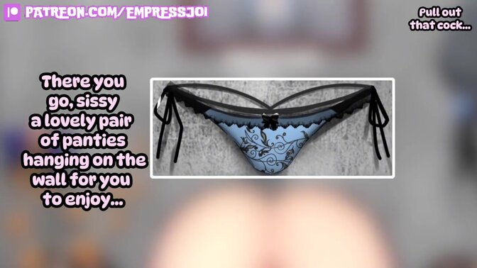 Japanese mistress watches slave's wet panty