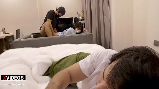 Japanese wife cheats with a lucky Myanmar man