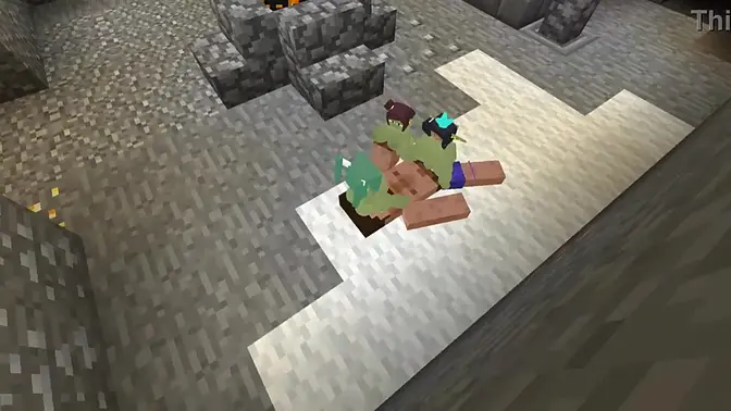 Jenny Mod gets fucked cowgirl by three goblins in a lair