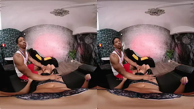 Jesus Reyes makes ebony babe cum first in missionary