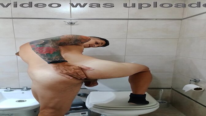 Jocky twink masturbates with a huge uncut cock