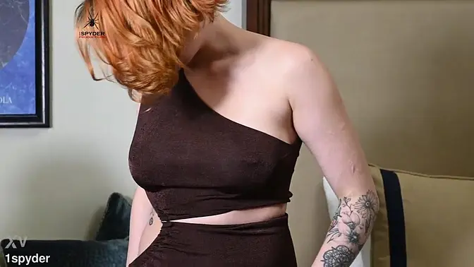Kat Knife tries on outfits and teases with her sexy body