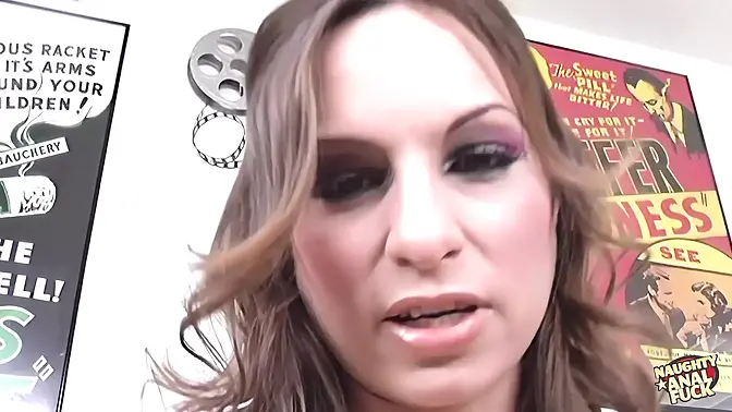 Kinky Brunette deepthroats and eats ass during anal sex